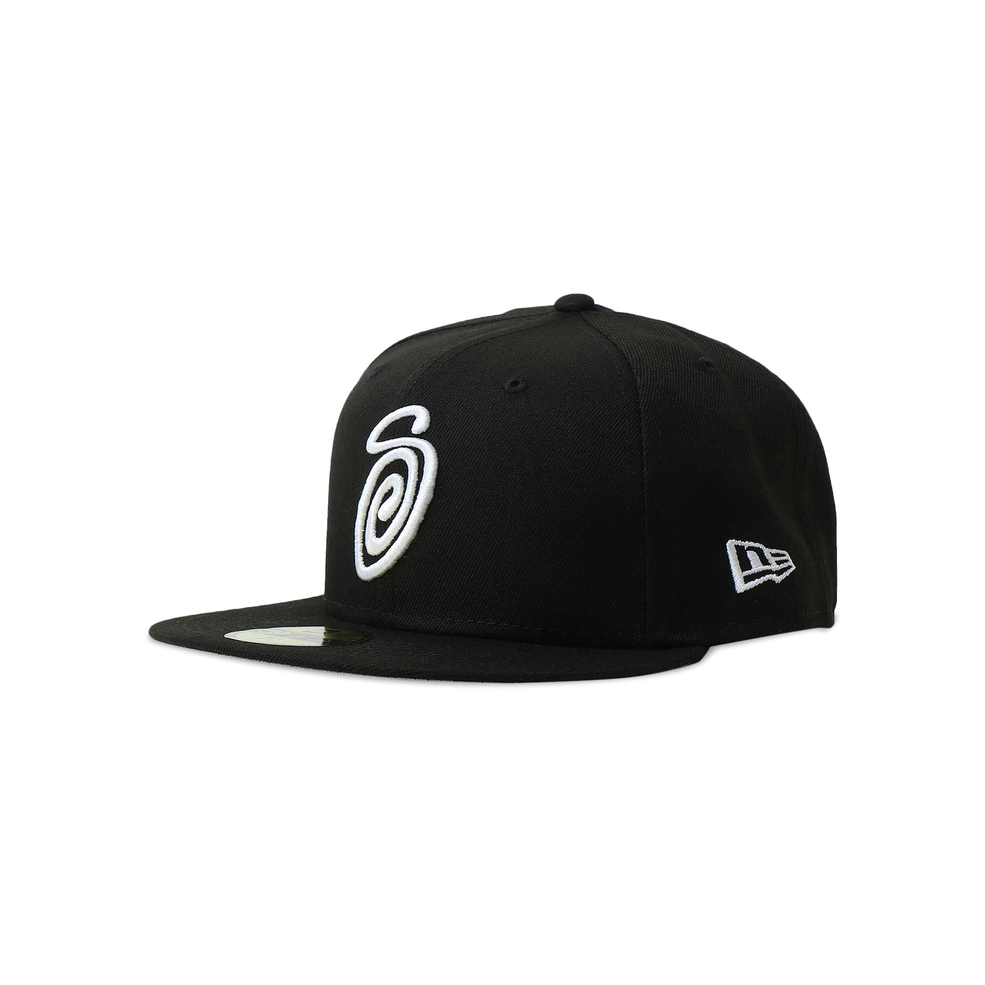 Buy Stussy Curly S 59FIFTY New Era Cap 'Black' - 1311008 BLAC | GOAT