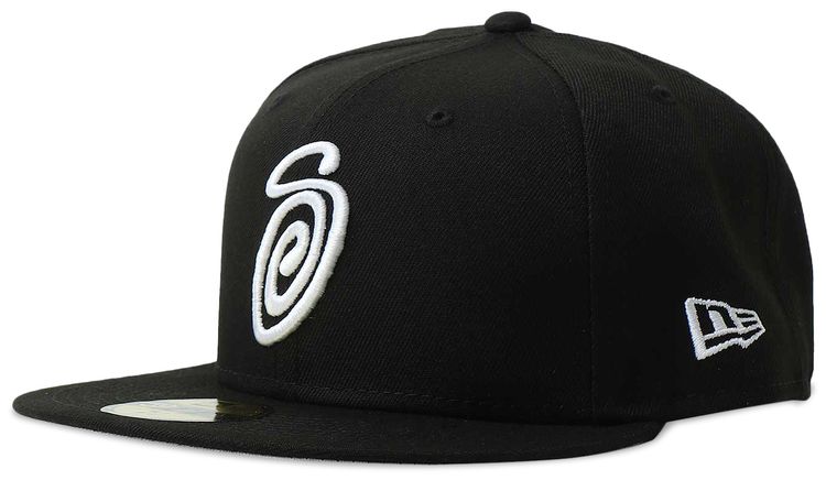 Stussy Curly S 59FIFTY New Era Cap Black