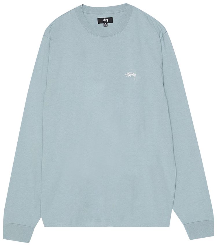 Stussy Stock Logo Long Sleeve Crew Slate