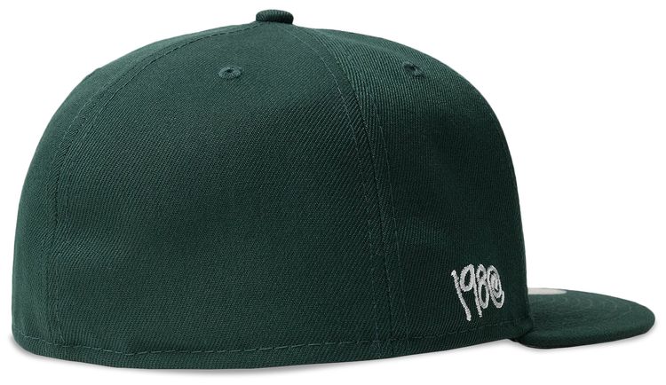 Stussy Curly S 59FIFTY New Era Cap Forest Green