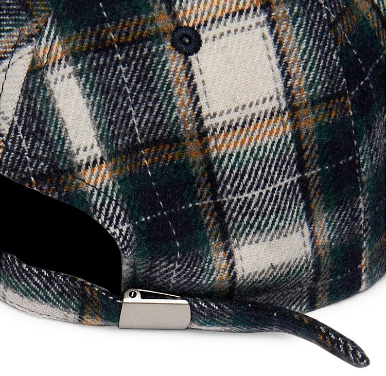 Stussy Flannel Plaid Stock Strapback Cap Green