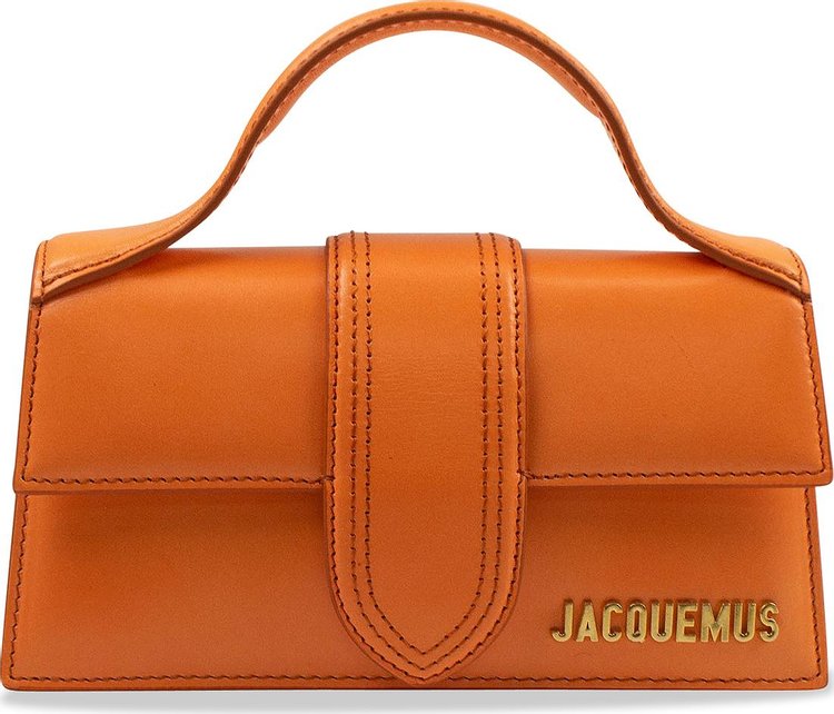 Jacquemus Le Sac Riviera Croc Embossed Leather Bag in Orange