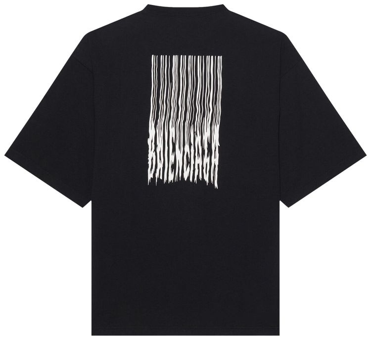 Balenciaga Barcode Wide Fit T Shirt Black