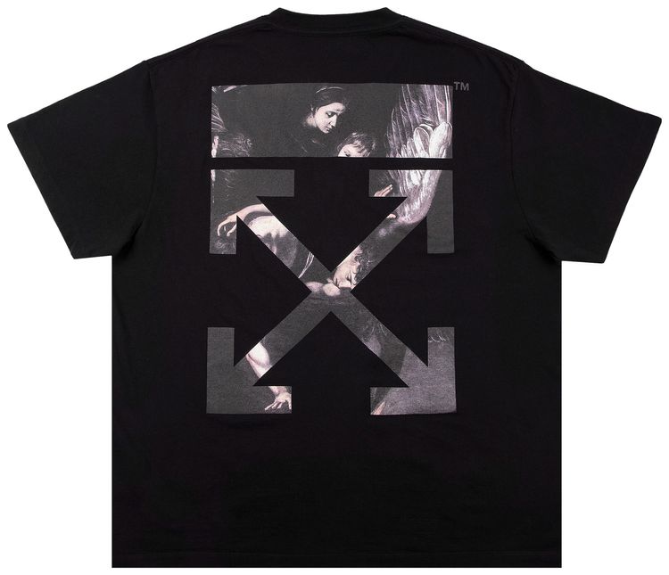 Off White Painting Arrows Short Sleeve T Shirt Black