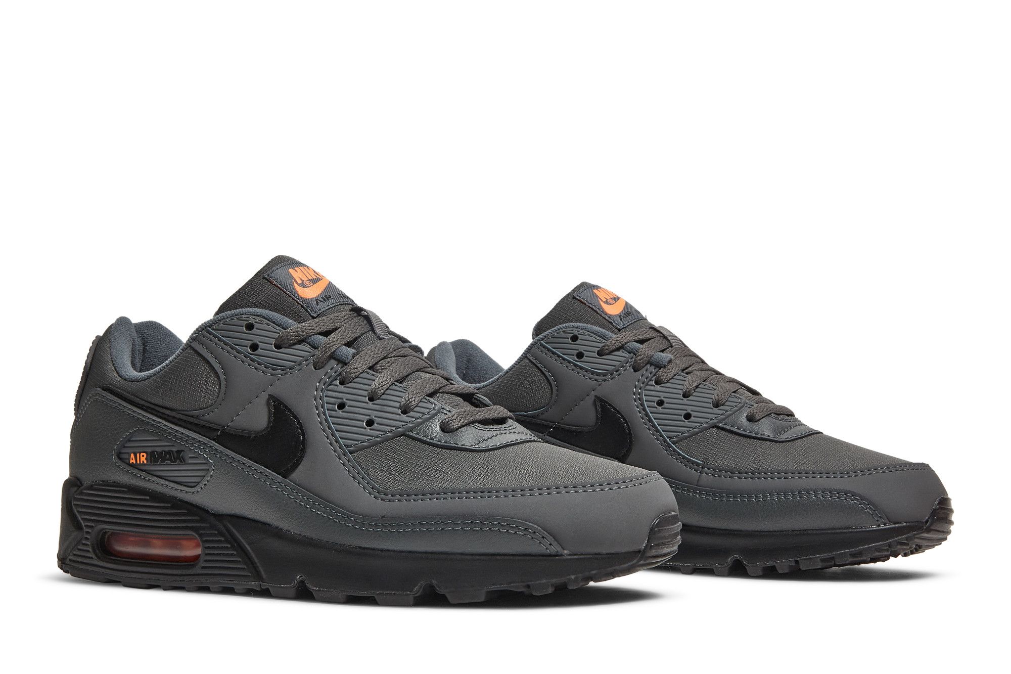 nike air max 90 iron grey total orange