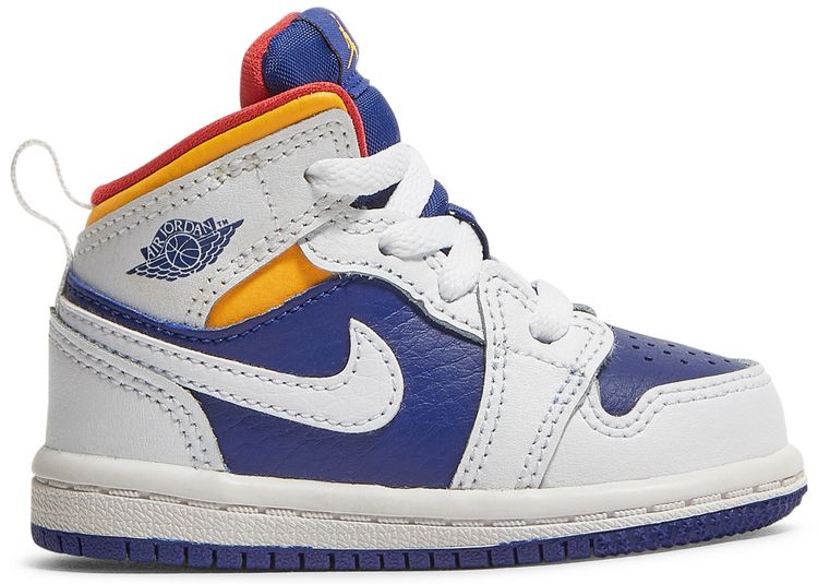 Air Jordan 1 Mid TD White Deep Royal Blue