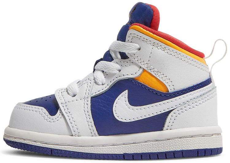 Air Jordan 1 Mid TD White Deep Royal Blue