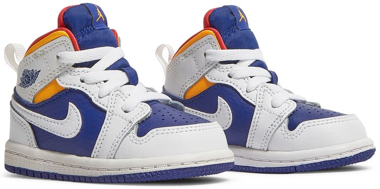 Air Jordan 1 Mid TD White Deep Royal Blue
