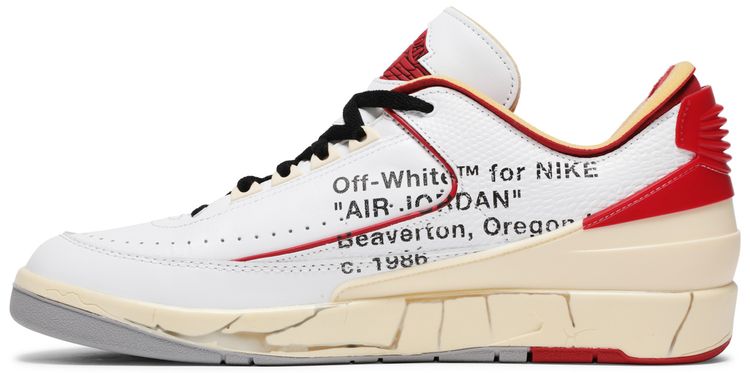 Off White x Air Jordan 2 Retro Low SP White Varsity Red