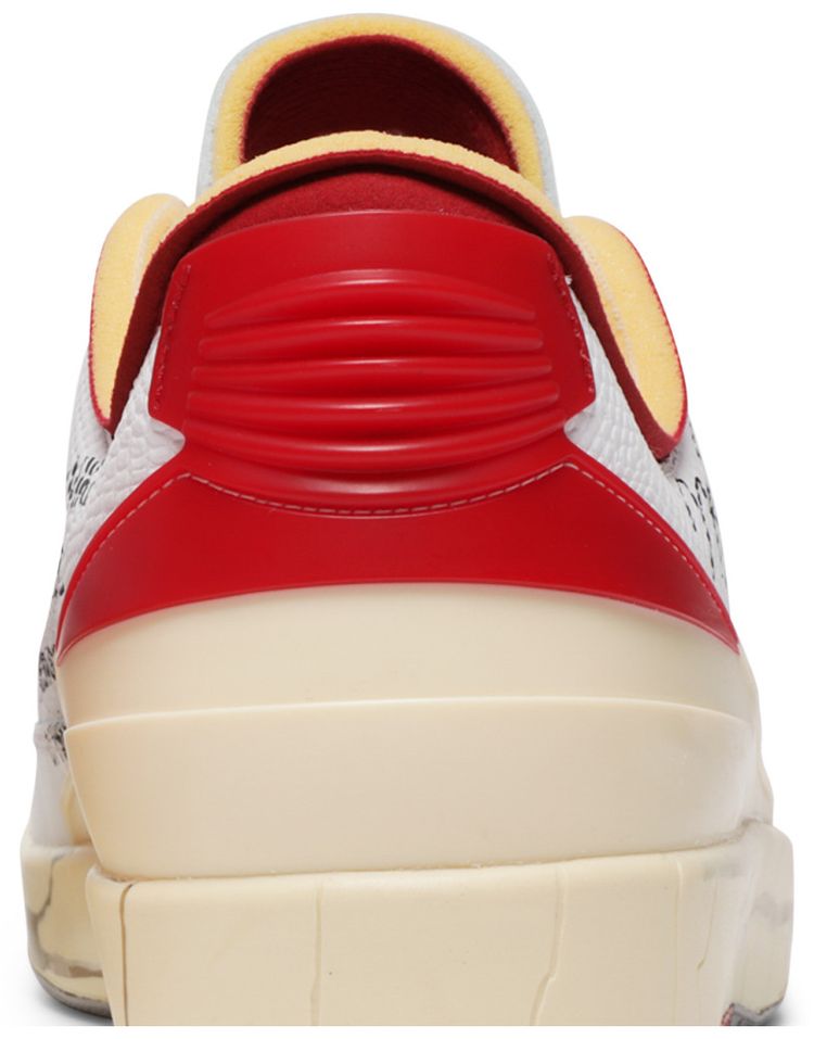 Off White x Air Jordan 2 Retro Low SP White Varsity Red