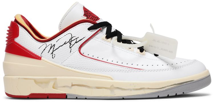 Off White x Air Jordan 2 Retro Low SP White Varsity Red