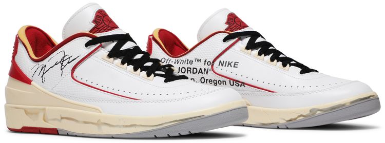 Off White x Air Jordan 2 Retro Low SP White Varsity Red