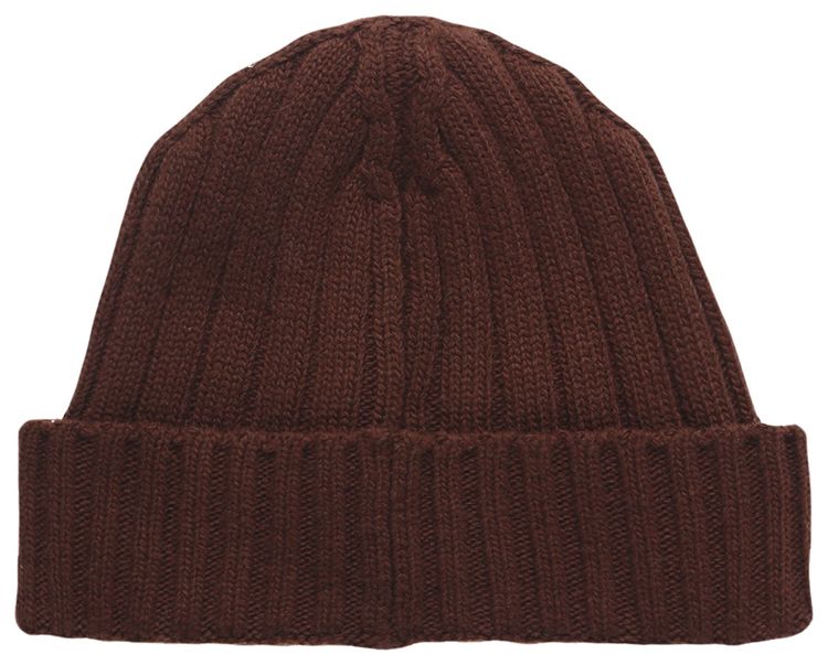 Stone Island Patch Logo Beanie Mahogany Brown