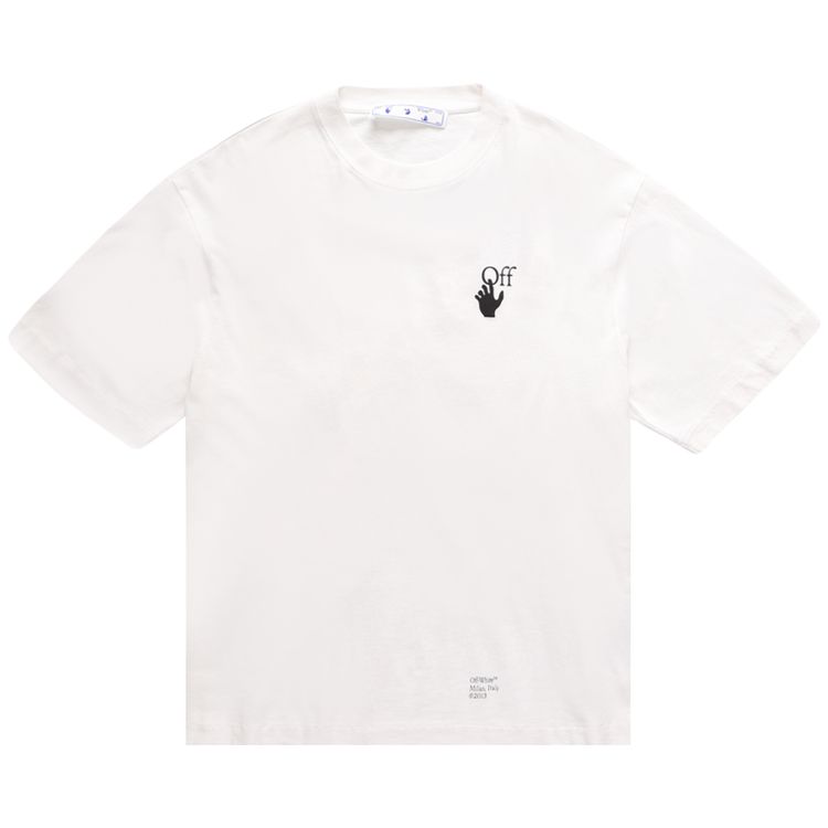 Off White Carav Arroshort Sleeve Over Skate Tee WhiteBlack