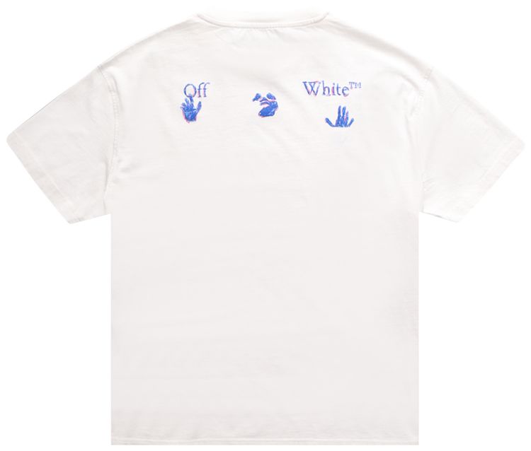 Off White Pen Face OW Logo Reg Tee Violet