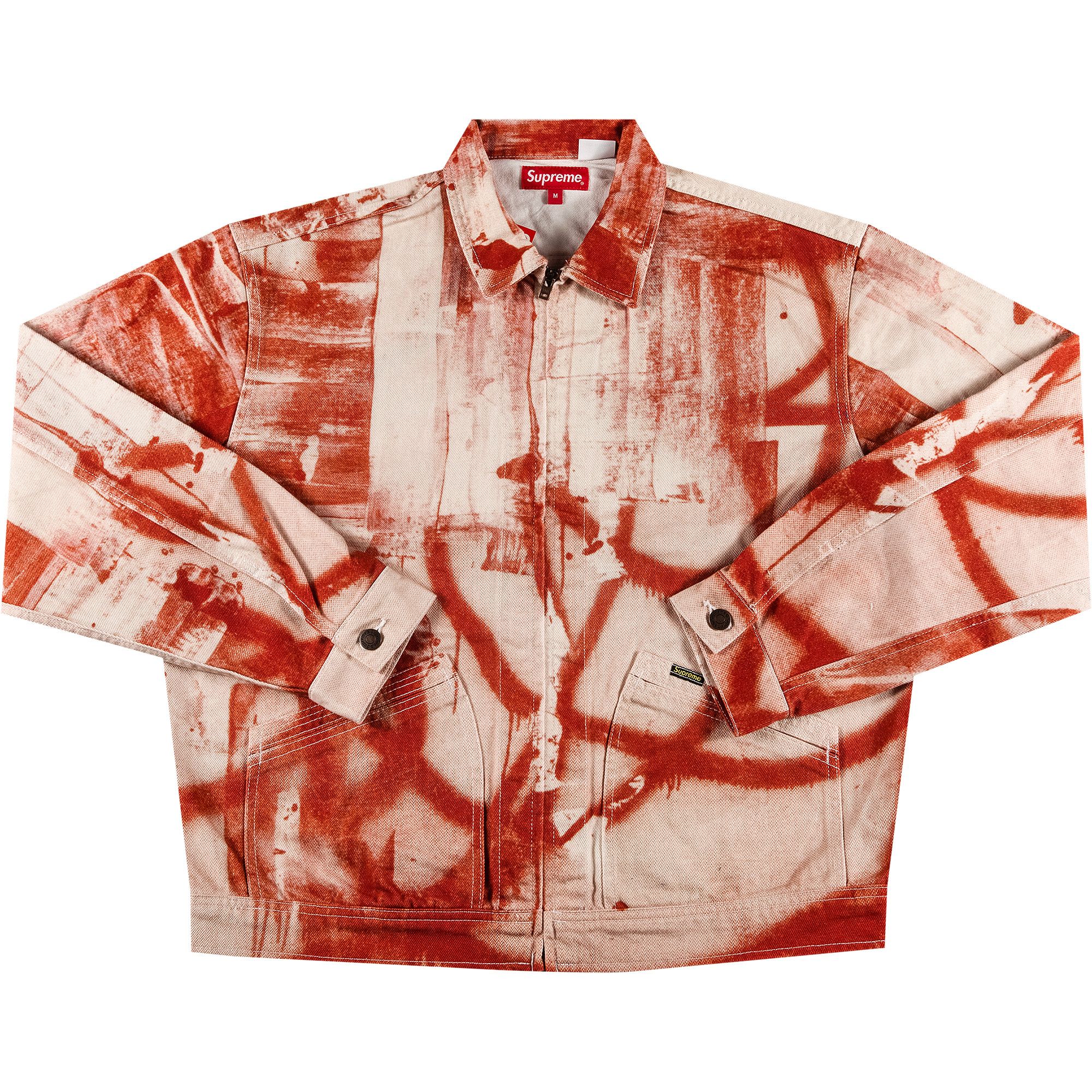 Supreme x Christopher Wool Denim Work Jacket 'Red' | GOAT
