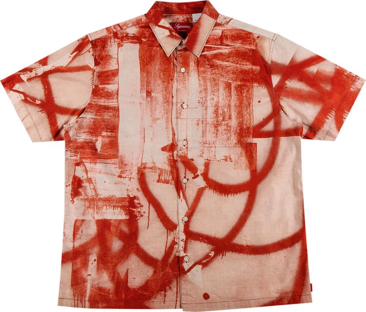 Supreme x Christopher Wool Short-Sleeve Shirt 'Red'