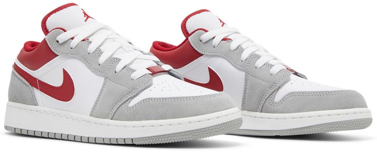 Air Jordan 1 Low SE GS Light Smoke Grey Gym Red
