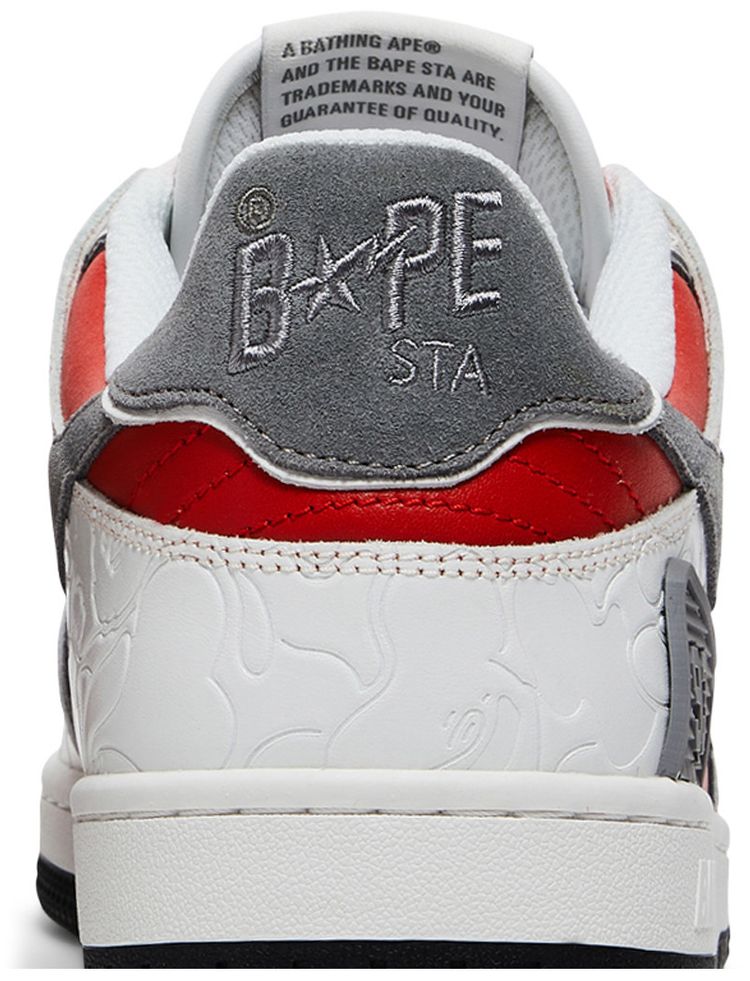 BAPE Sk8 Sta White Red