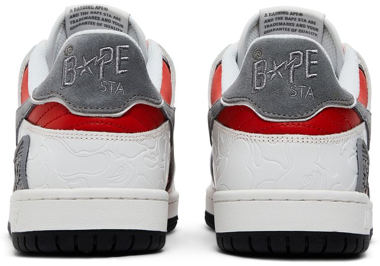 BAPE Sk8 Sta White Red