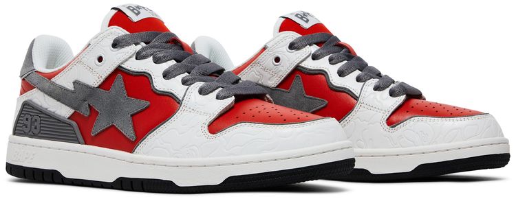 BAPE Sk8 Sta White Red