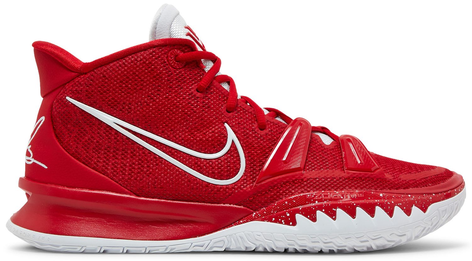 kyrie 7 shoes black and red