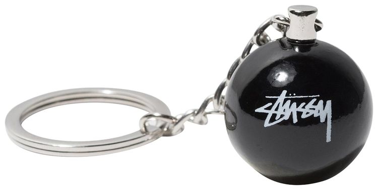 Stussy 8 Ball Keychain Black