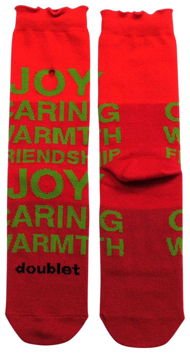 Doublet A Rose Socks Red