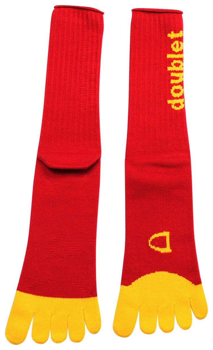 Doublet Fried Potato Socks Red