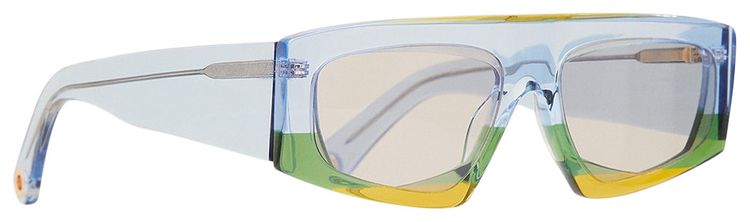 Jacquemus Les Lunettes Yauco Rectangular Sunglasses Multi Yellow