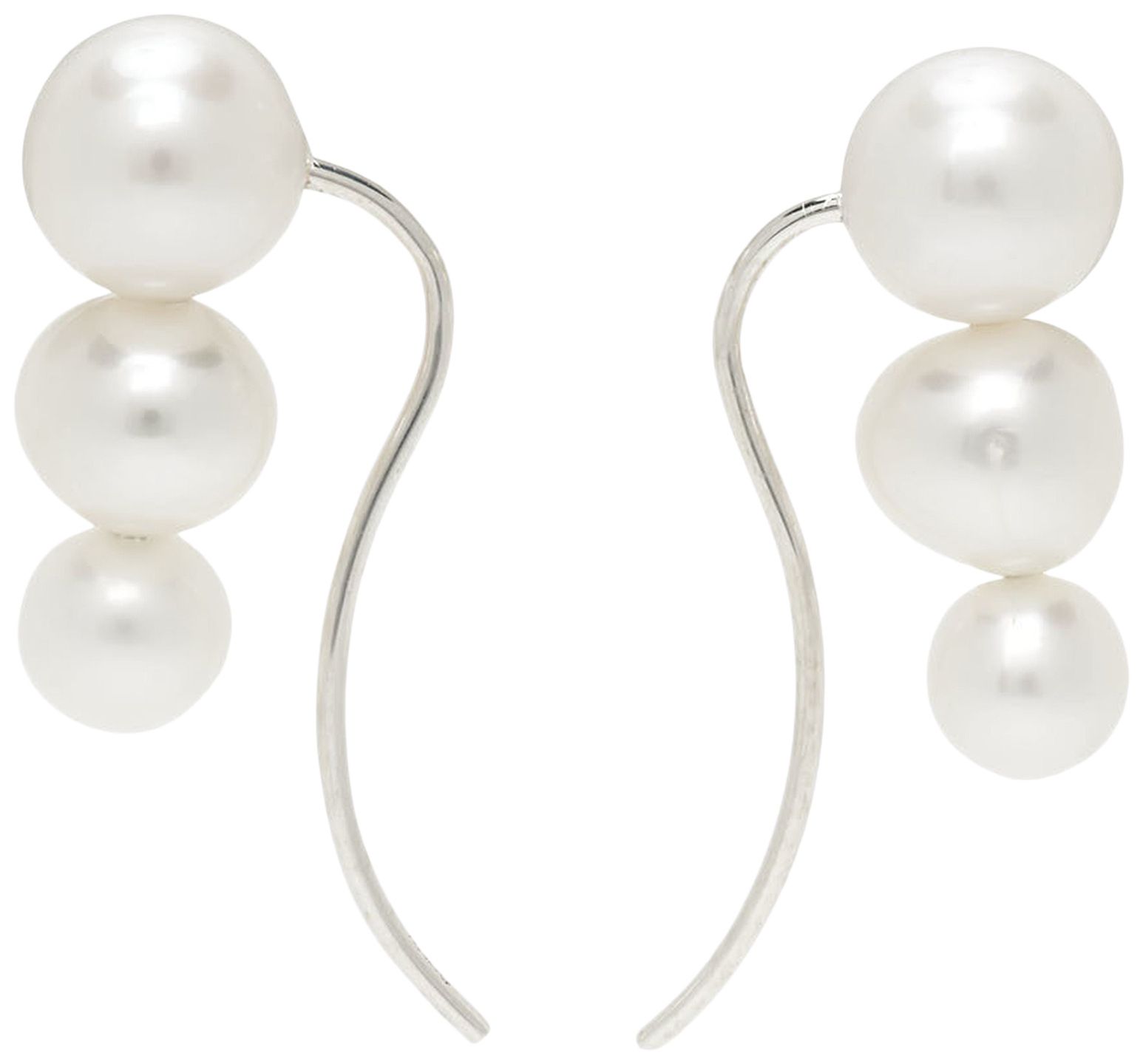 Saskia Diez Open Fringe Earrings
