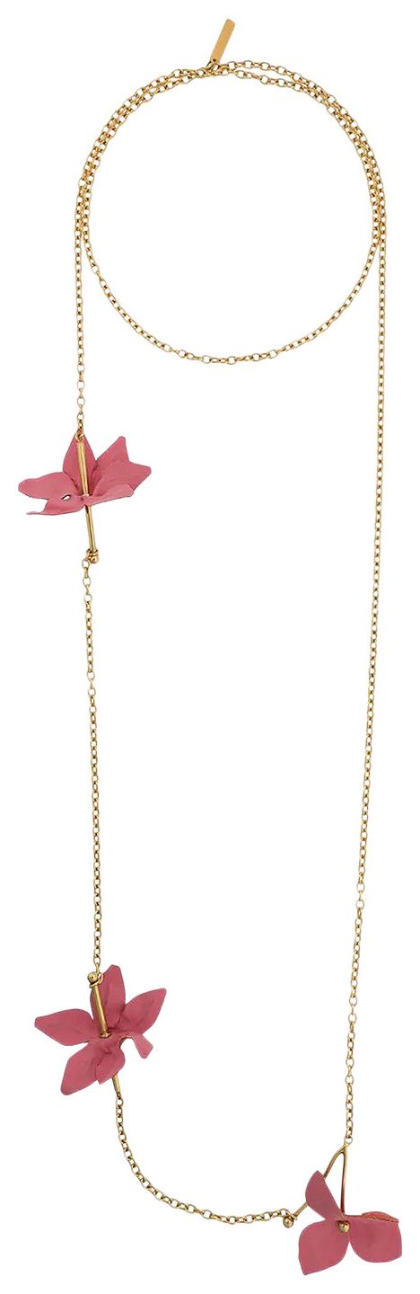 Marni Floral Applique Necklace Gold