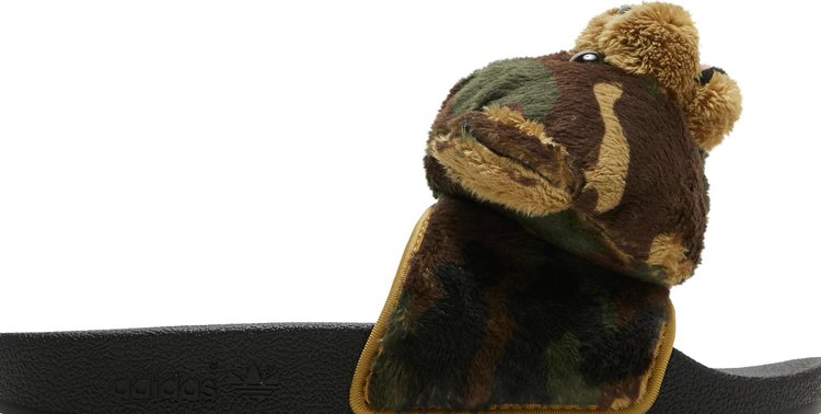 Jeremy Scott x Adilette Slide Camo Teddy