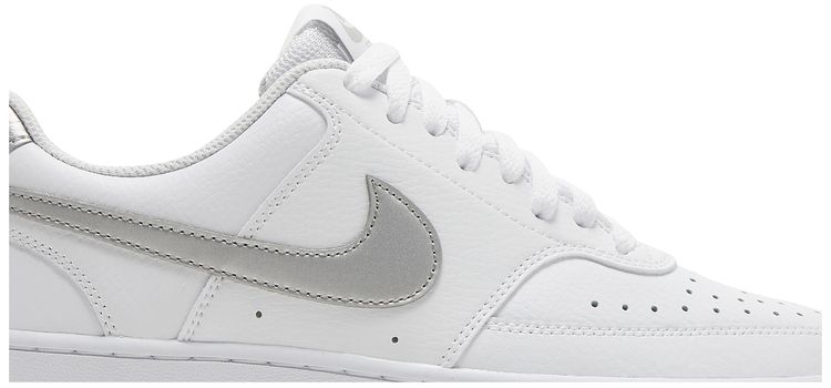Nike Wmns Court Vision Low White Metallic Silver
