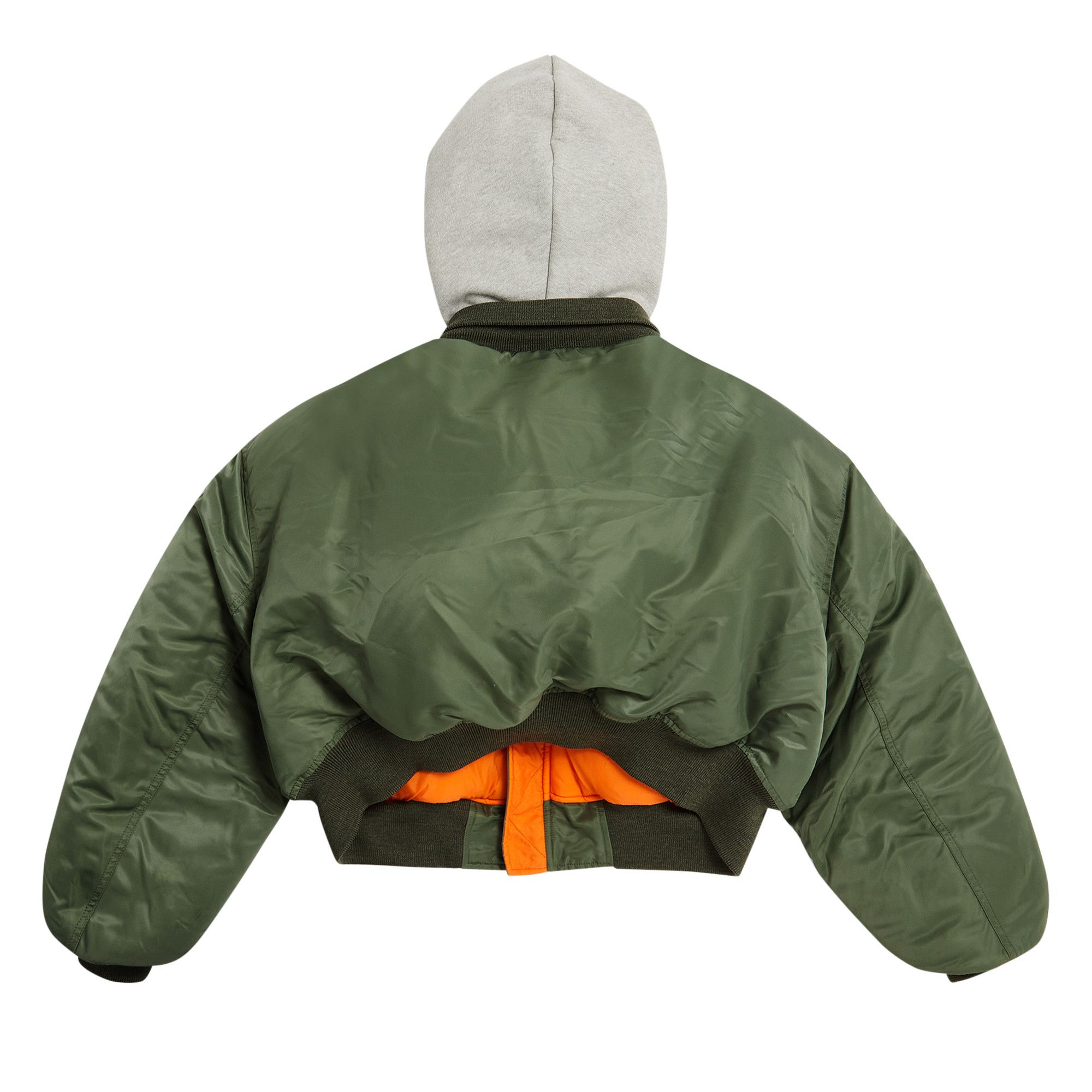 Buy Vetements Pre Owned Cropped Hooded Bomber Green 0612 2FW170301POCH GREE GOAT