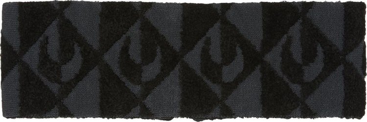 Marine Serre Textured Knit Moon Lozenge Choker 'Black/Grey'