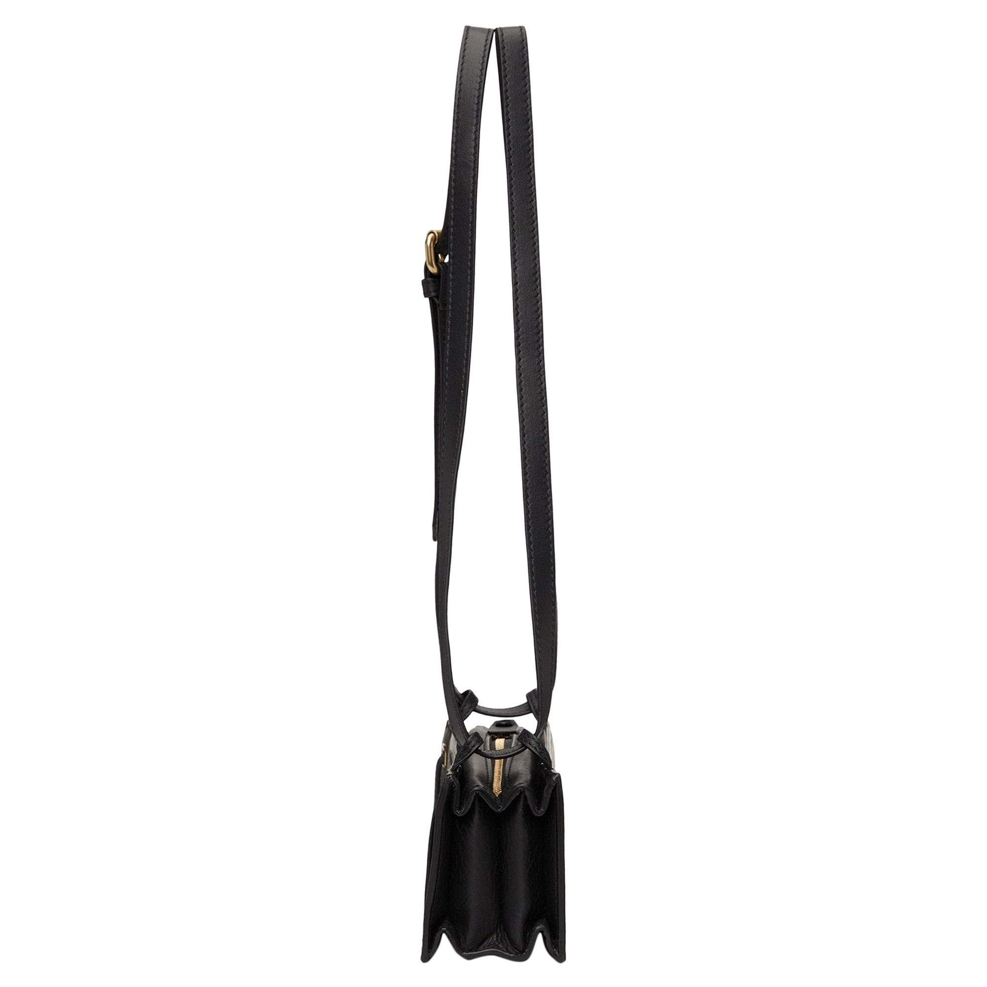 Buy Y/Project Mini Accordion Baguette Messenger Bag 'Black