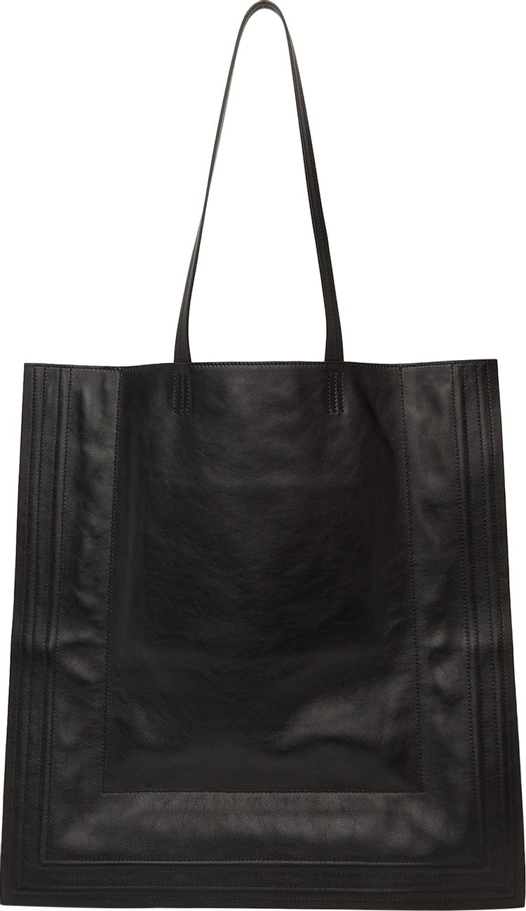 YProject Leather Wire Tote Black