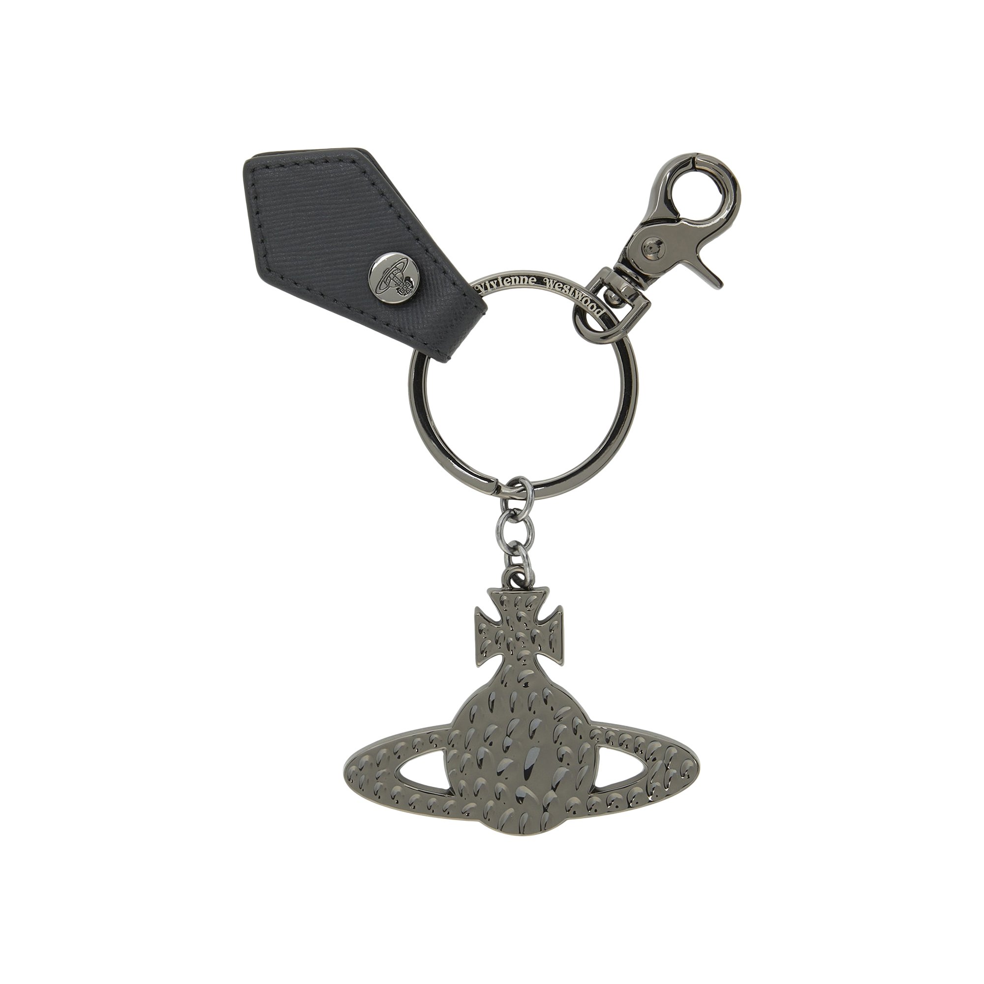Buy Vivienne Westwood Hammered Orb Keychain 'Black' - 0374