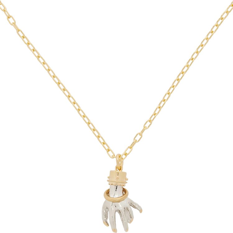 Undercover Hand Necklace Gold