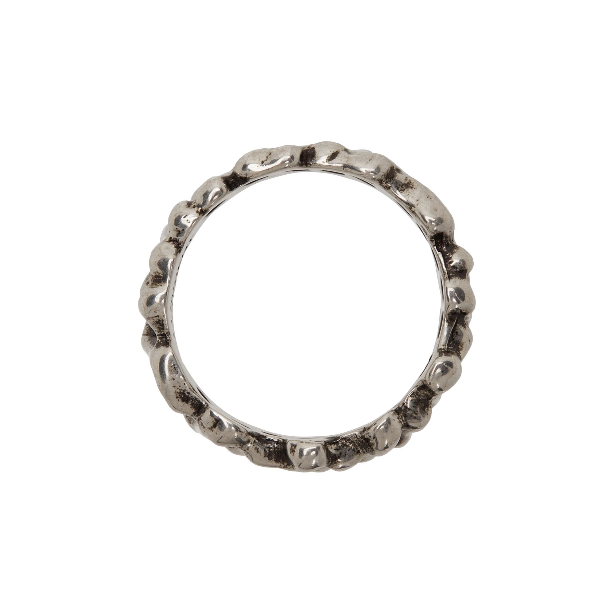 Buy Saint Laurent Bones Ring 'Oxidized Silver' - 667329 Y1500 8142 | GOAT