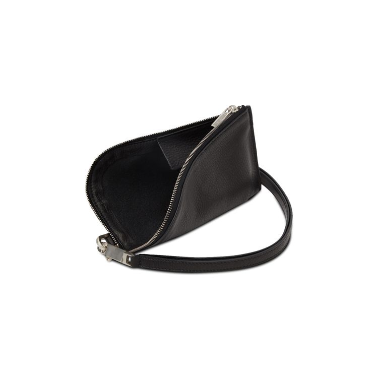 Rick Owens Leather Neck Wallet Black