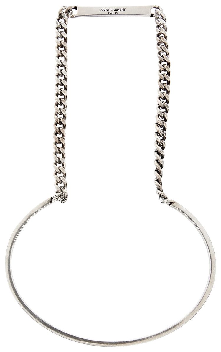 Saint Laurent Bangle Chain Bracelet Silver