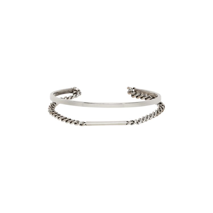 Saint Laurent Bangle Chain Bracelet Silver