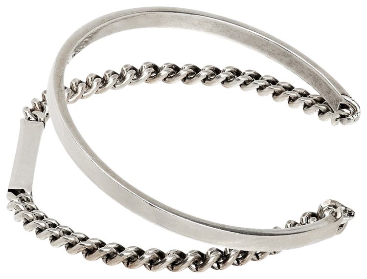 Saint Laurent Bangle Chain Bracelet Silver
