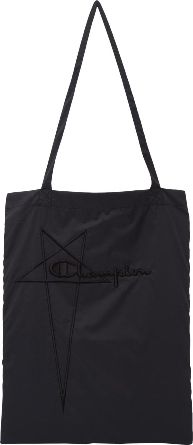 Rick Owens x Champion Nylon Shopper Tote Bag 'Black'