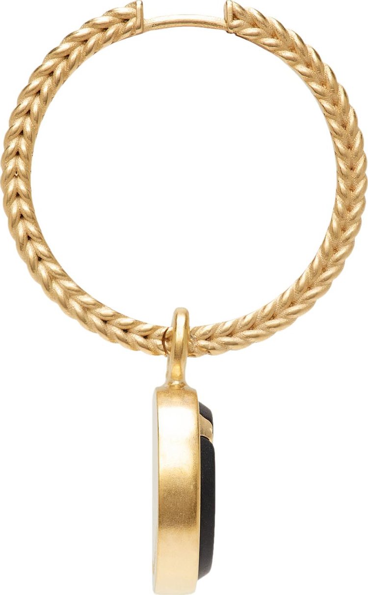 Maison Margiela Semi Polished Resin Charm Earring Gold