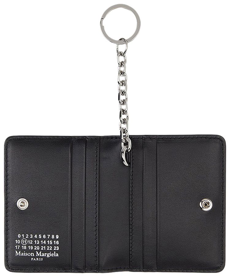 Maison Margiela Patent Keyring Card Holder Black