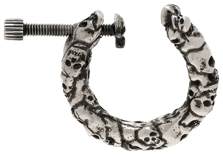 Alexander McQueen Skull Single Earring Silver