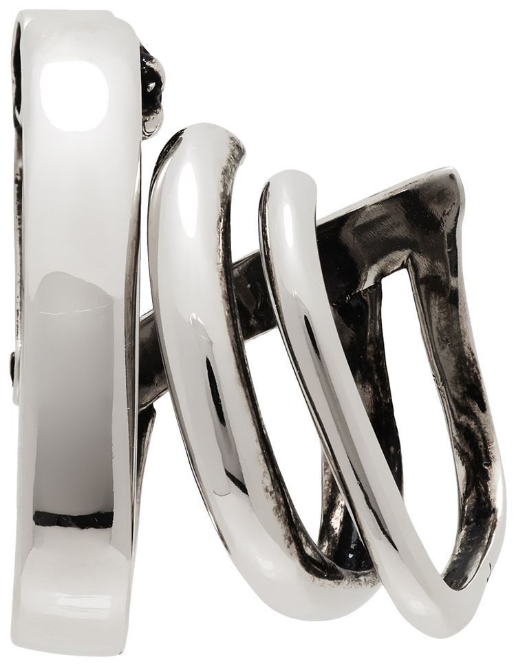 Alexander McQueen Punk Screw Back Single Earring Silver